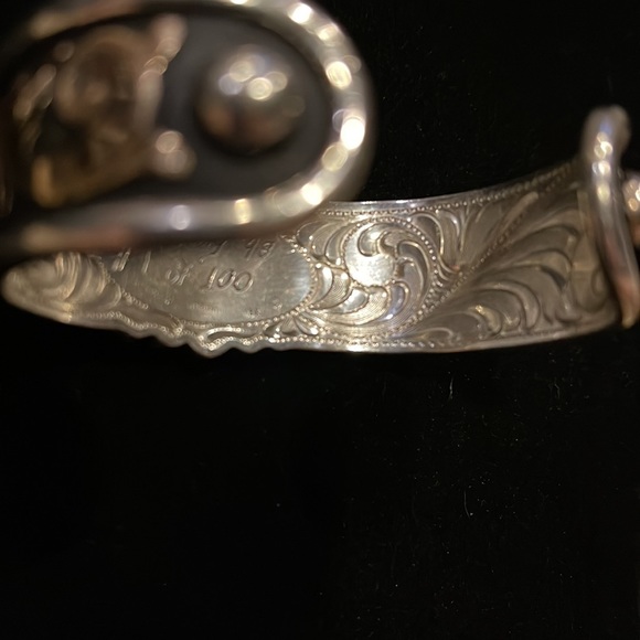 Sterling Rose Gold Ruby Cuff/Bracelet - Picture 7 of 12